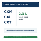 2.3 L foam soap refill compatible with CXM, CXi, and CXT systems