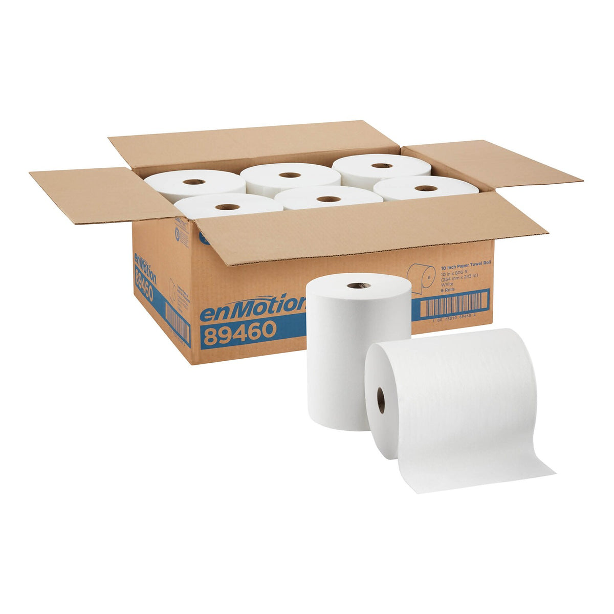 Georgia-Pacific enMotion 89460 case of six white 10-inch hardwound towel rolls