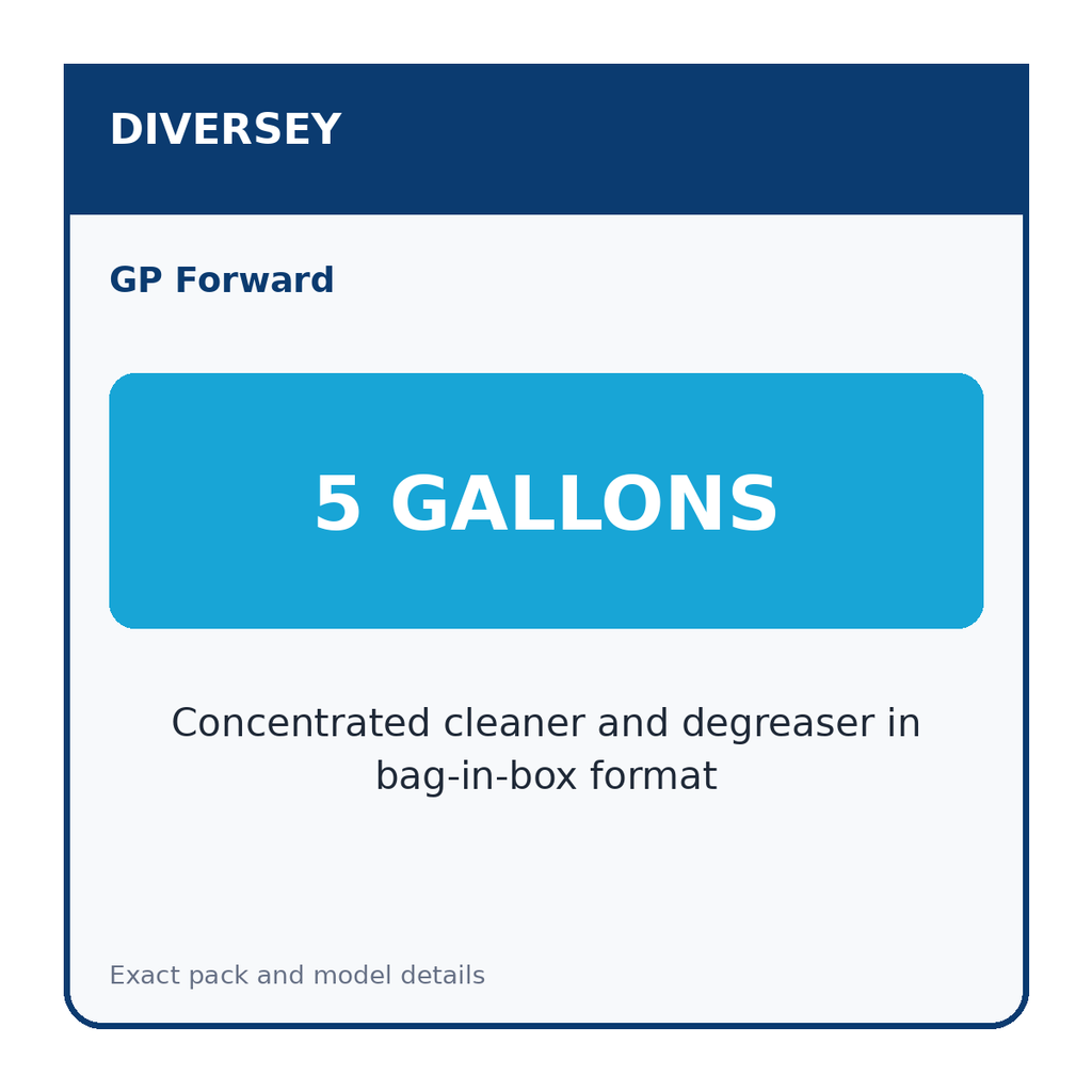 Diversey GP Forward specification 2 of 5