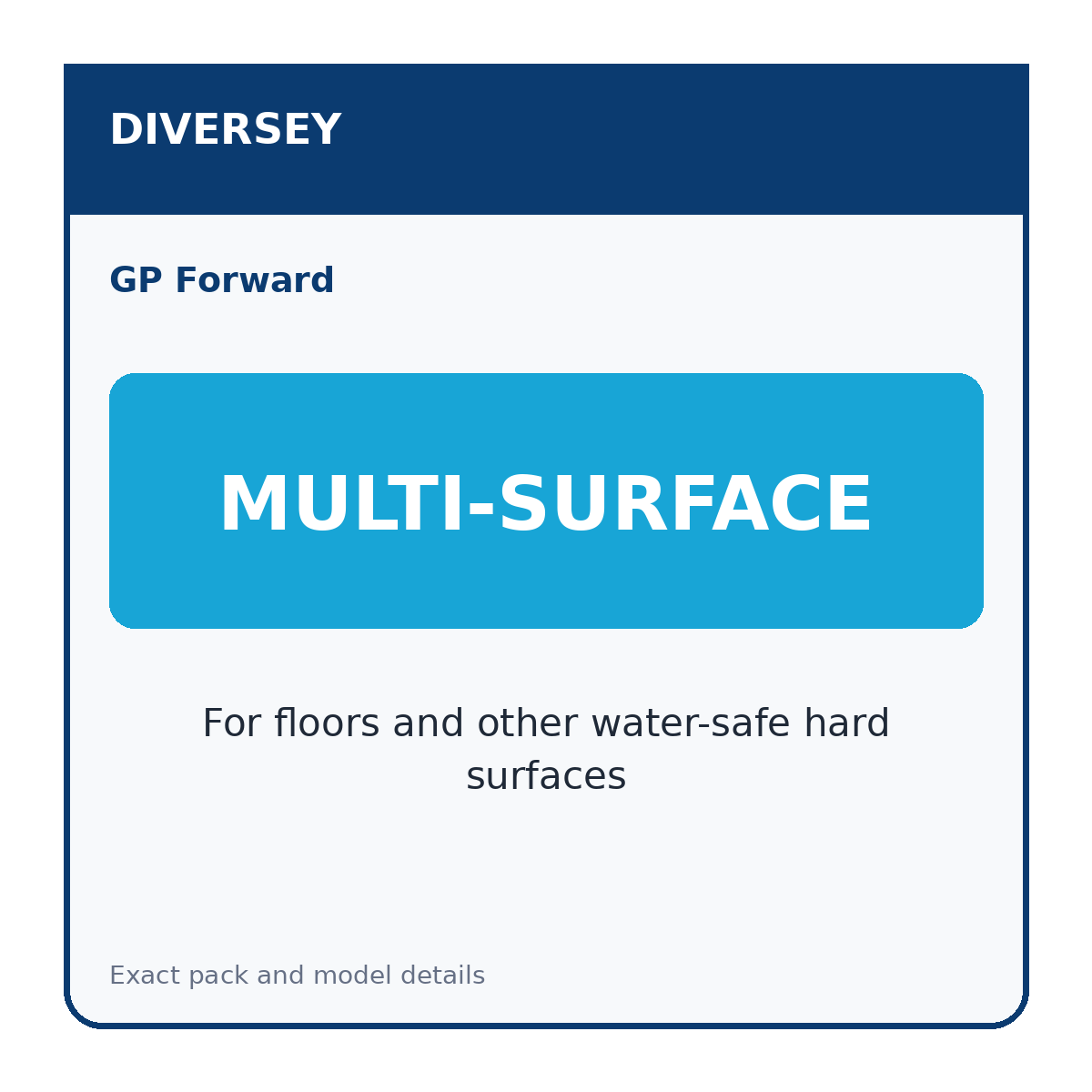 Diversey GP Forward specification 3 of 5