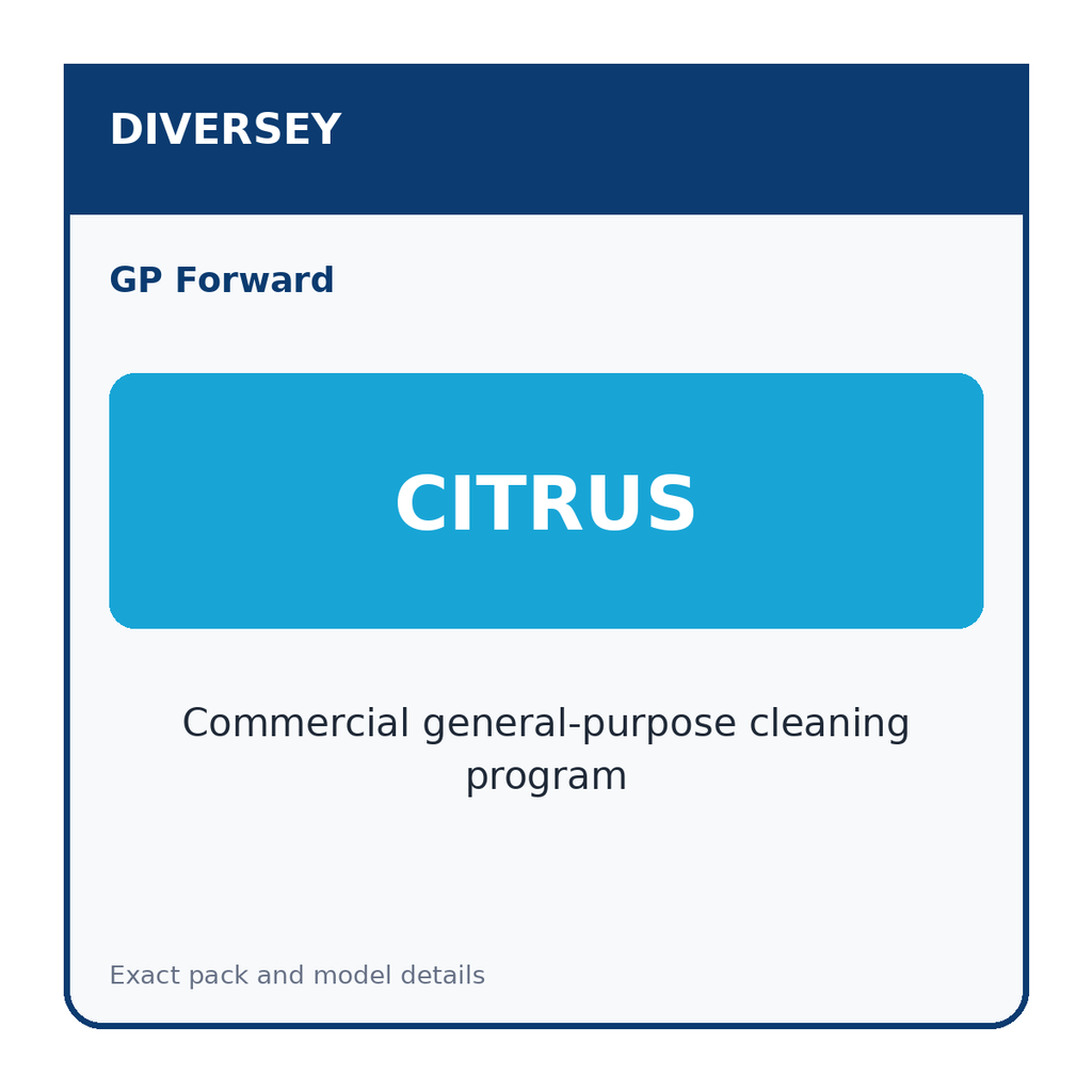 Diversey GP Forward specification 4 of 5