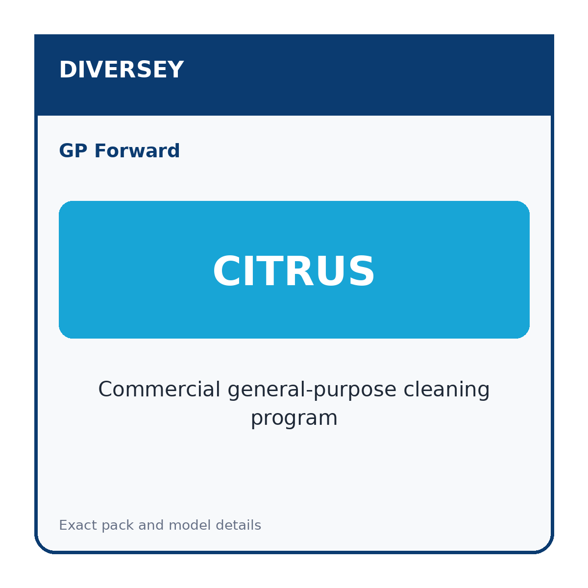Diversey GP Forward specification 4 of 5
