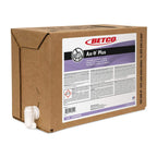 Betco Ax-It Plus 154B500, one 5 US gallon bag-in-box with dispensing tap and product label