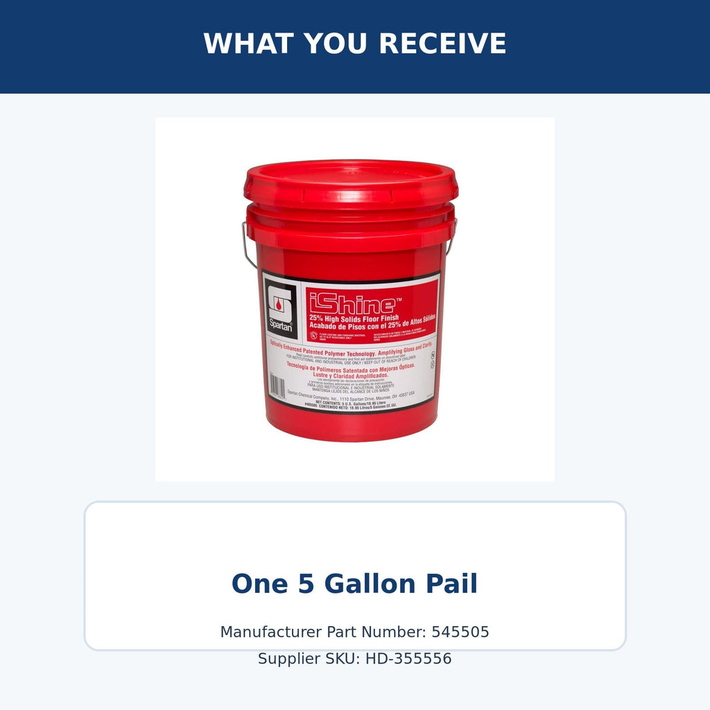 Spartan iShine high-solids floor finish – package quantity