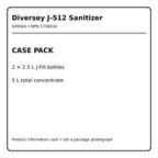 Diversey J-512 case pack information card