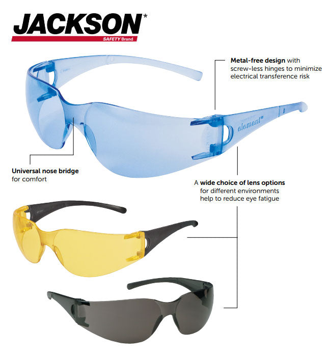 KleenGuard 25627 V10 Element safety glasses feature diagram