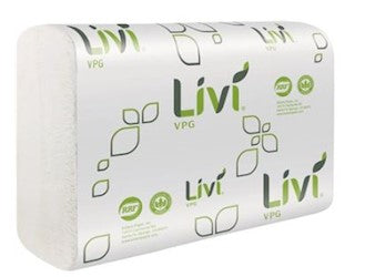 Livi White Multifold Paper Towels, 250/Pack, 16/Case – MPN 43513