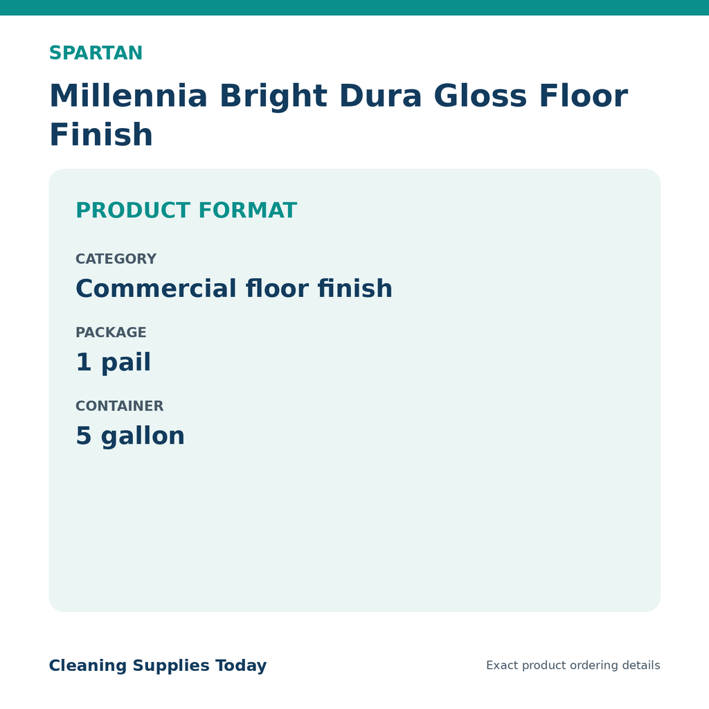 Spartan Millennia Bright floor finish product format