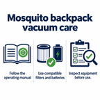 Mosquito 10-1022 vacuum information illustration: care