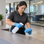 Commercial multipurpose spray-and-wipe hard-surface cleaning application