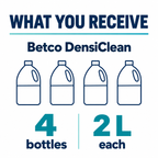 Betco DensiClean pack guide: 4 bottles, 2 L
