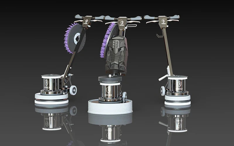 Onyx HERO T1 floor machine series with cleaning attachment options