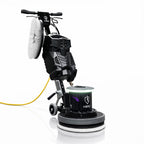 Onyx HERO T1 low-speed floor machine with steel frame and LED work light