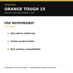 Spartan Orange Tough 15 safe-use guidance
