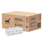 Highmark 5131761 white multifold paper towels, 250 sheets per pack, 16 packs per case — 4,000 towels