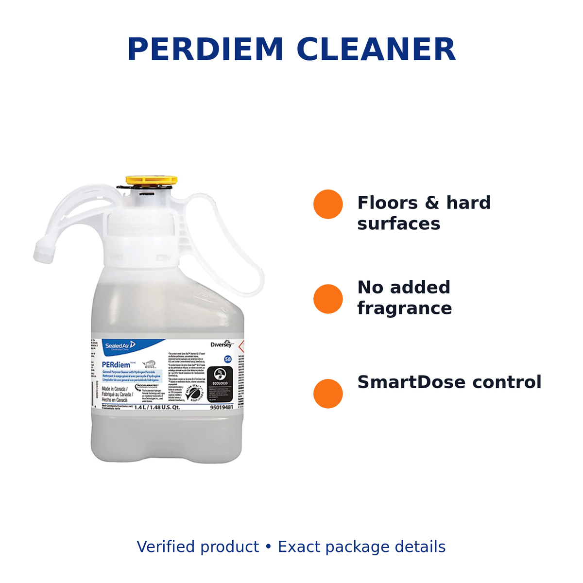Diversey PERdiem SmartDose Cleaner key product benefits