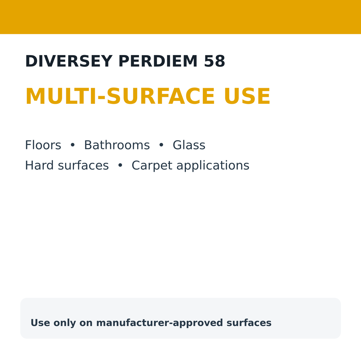 Diversey PERdiem 58 J-Fill multi-surface applications