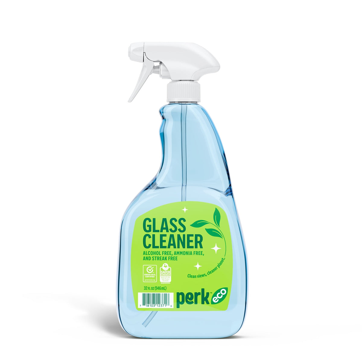 Perk Eco Glass Cleaner, Citrus, 32 oz, 12/Case