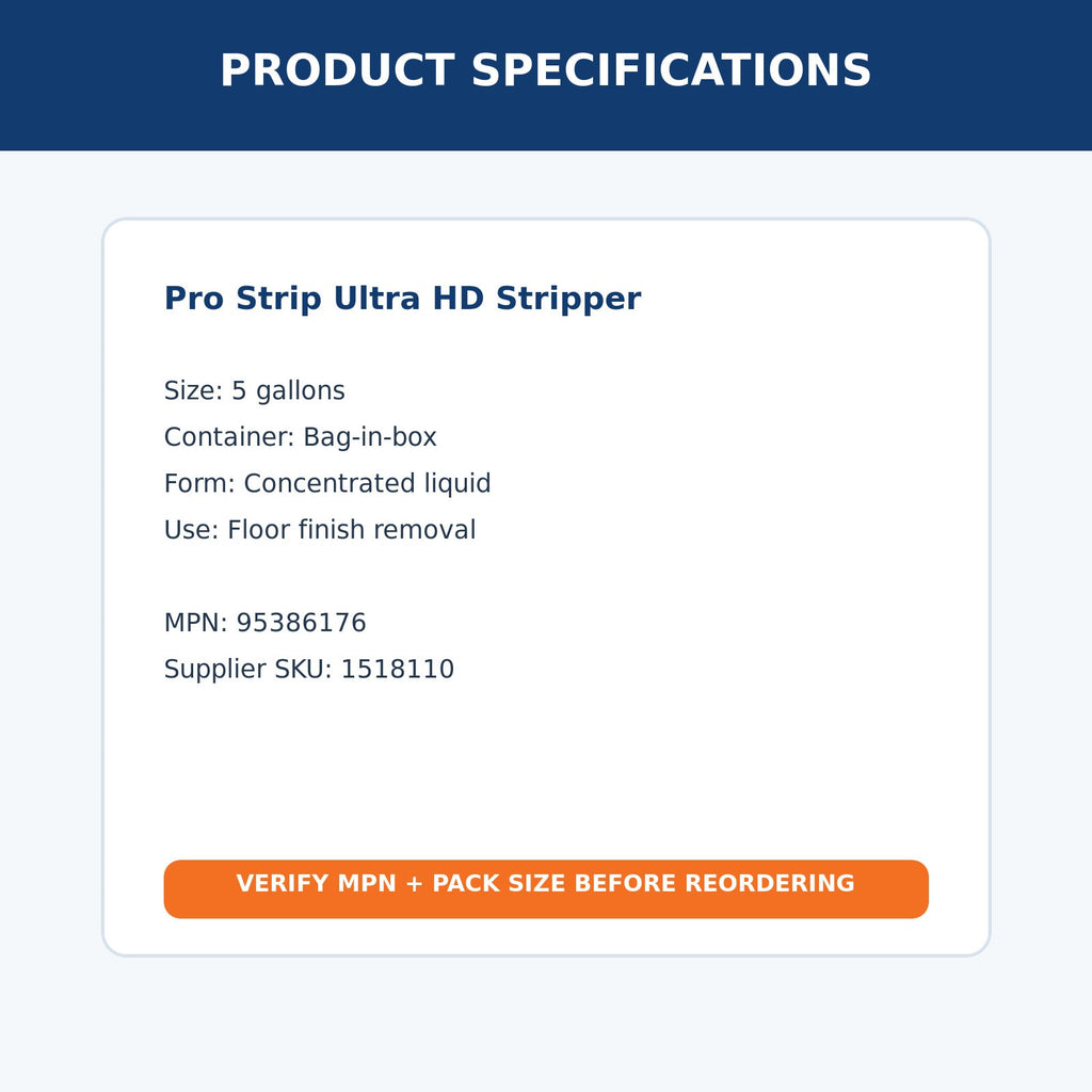 Diversey Pro Strip Ultra HD floor stripper – product specifications