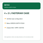 Betco Green Earth PUSH case configuration: four 2 L containers