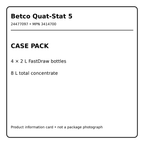 Betco Quat-Stat 5 case pack information card
