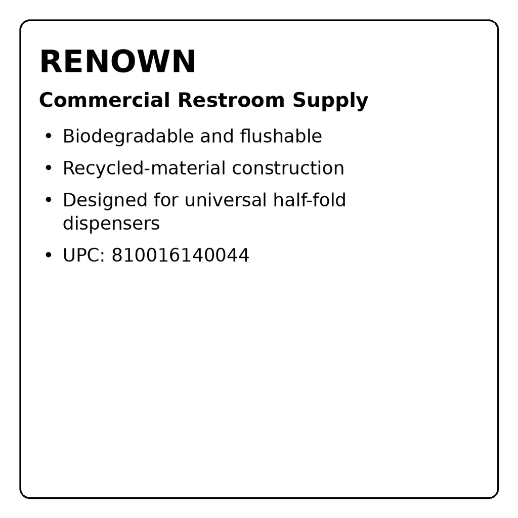 Renown HFTSC-R product features and UPC
