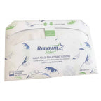 Renown HFTSC-R half-fold recycled toilet seat covers, 250 per pack, 20 packs per case
