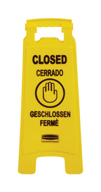 Rubbermaid FG611278YEL folding Closed floor sign alternate view