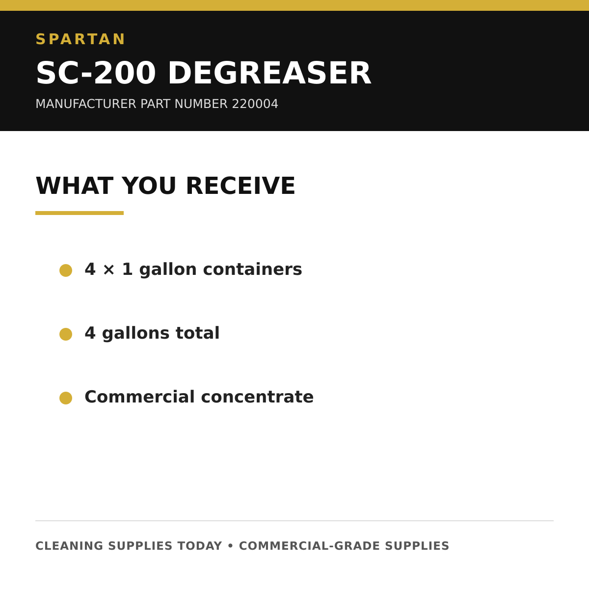 Spartan SC-200 220004 package quantity