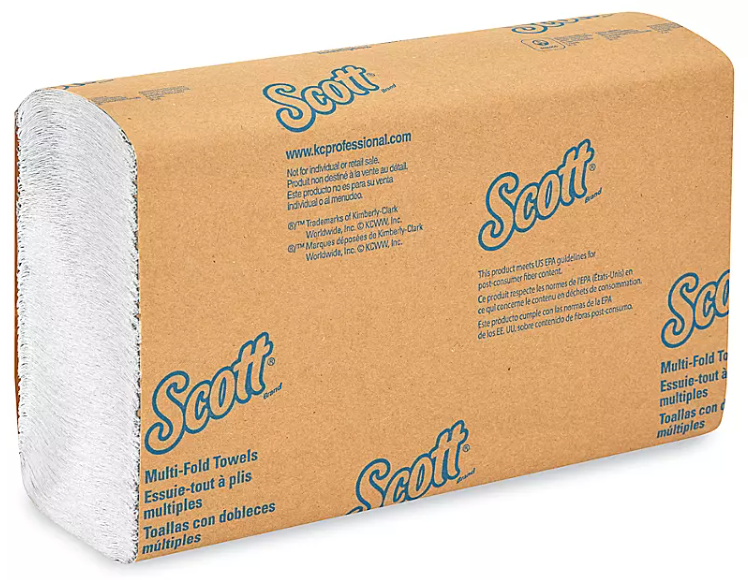 Scott Essential White Multifold Towels, 250/Pack, 16/Case – MPN 01840