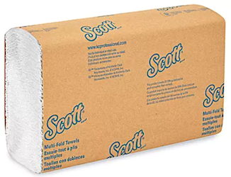 Scott White Multifold Towels, 250/Pack, 16/Case – MPN 37490