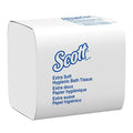 Scott 48280 folded white 2-ply tissue; each case has 36 packs of 250 sheets