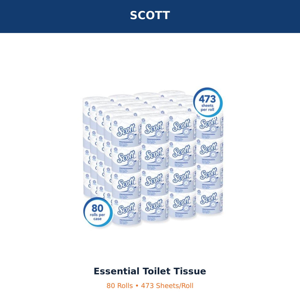 Scott Essential 2-ply toilet paper 80-roll case MPN 13217 – product image