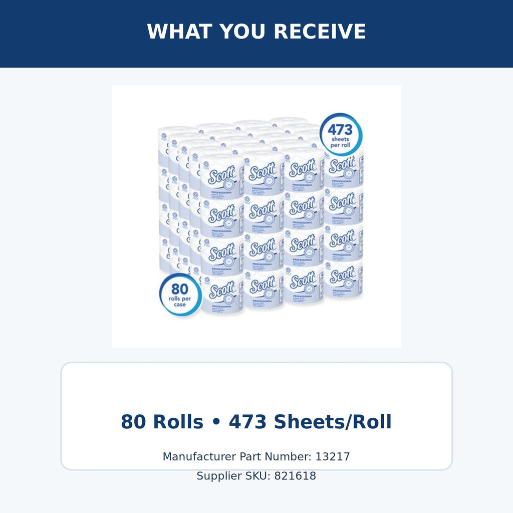 Scott Essential 2-ply toilet paper 80-roll case MPN 13217 – package quantity