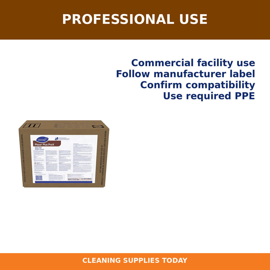 Professional-use guidance for Diversey Plaza Plus ProX Stone Floor Sealer, 5 Gal BIB – MPN 101110055
