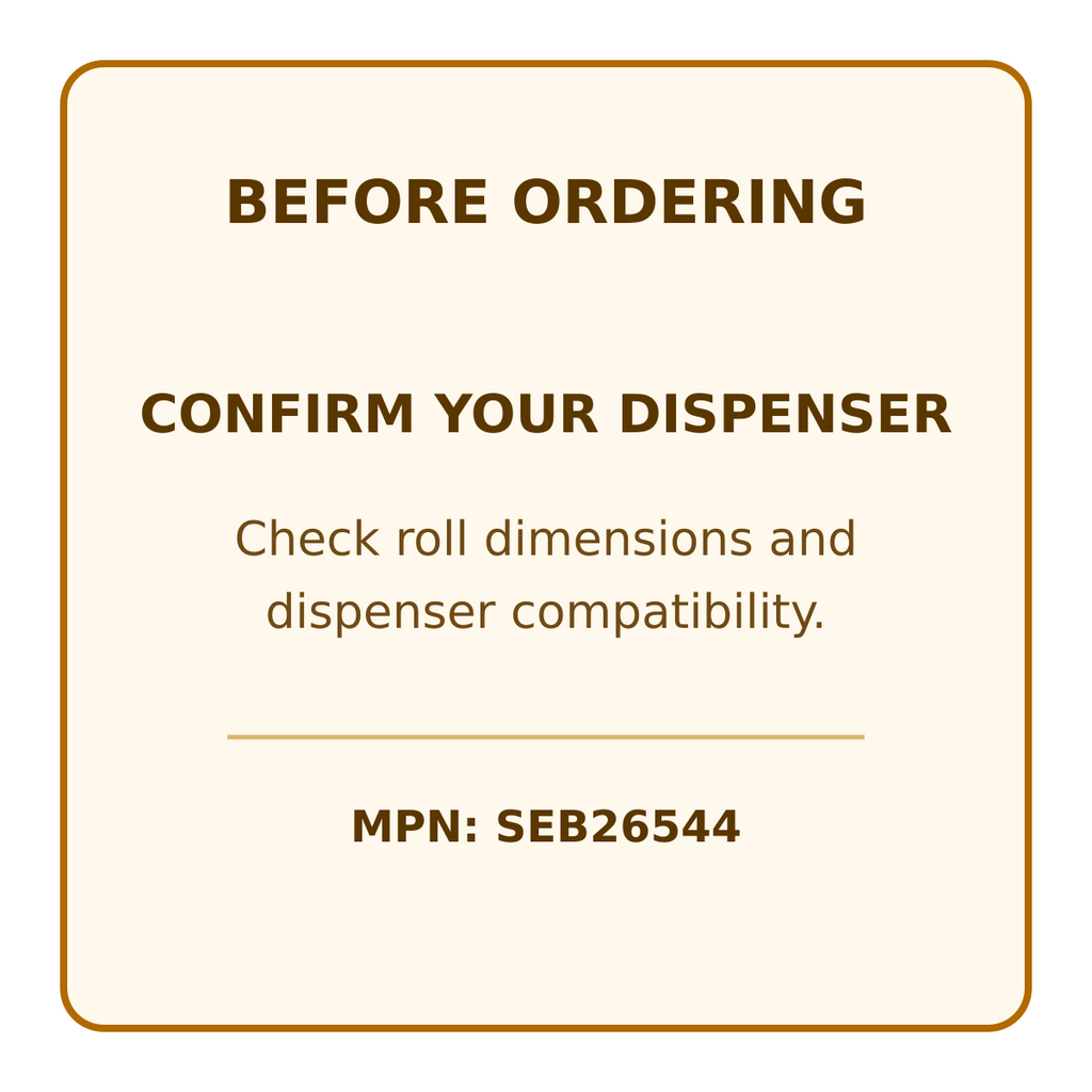 SEB26544 dispenser compatibility reminder