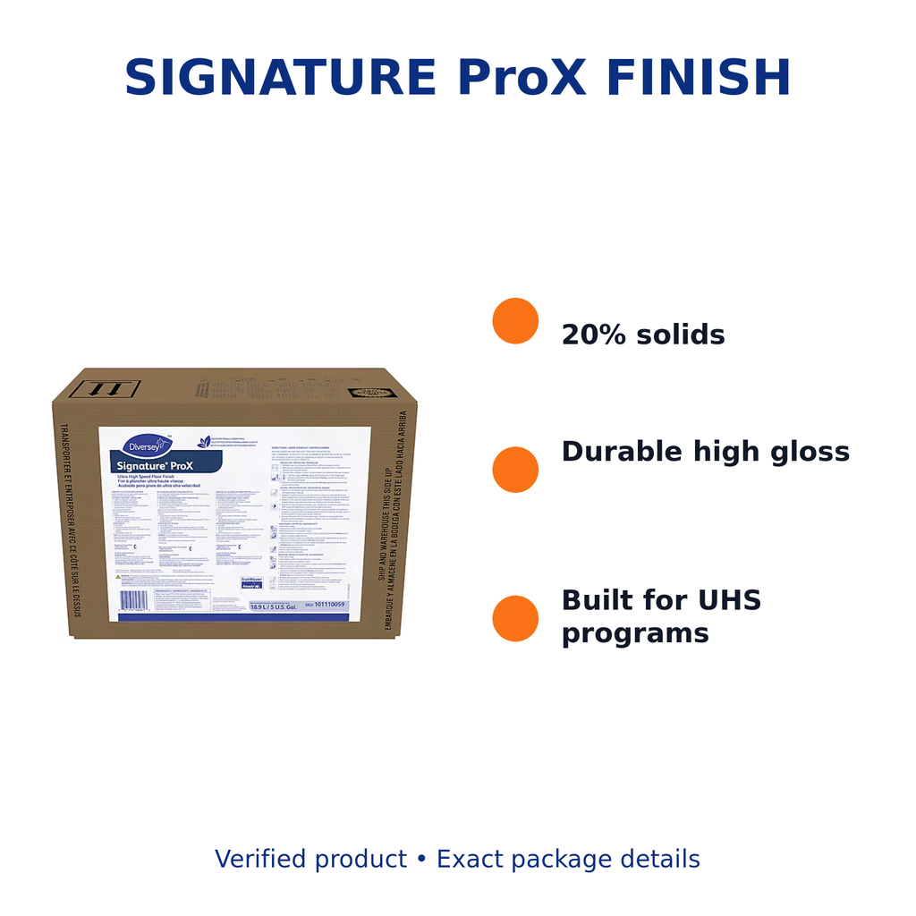 Diversey Signature ProX UHS Floor Finish key product benefits