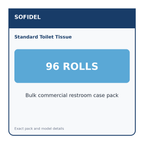 Sofidel 410010 case pack: 96 rolls