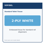 Sofidel 410010 2-ply white embossed tissue