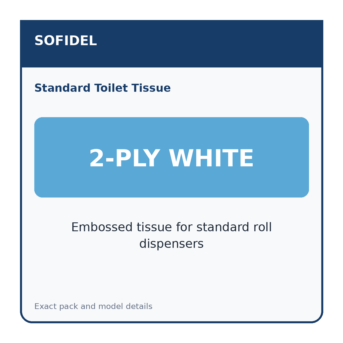 Sofidel 410010 2-ply white embossed tissue