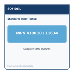 Sofidel manufacturer part number 410010 / 11634