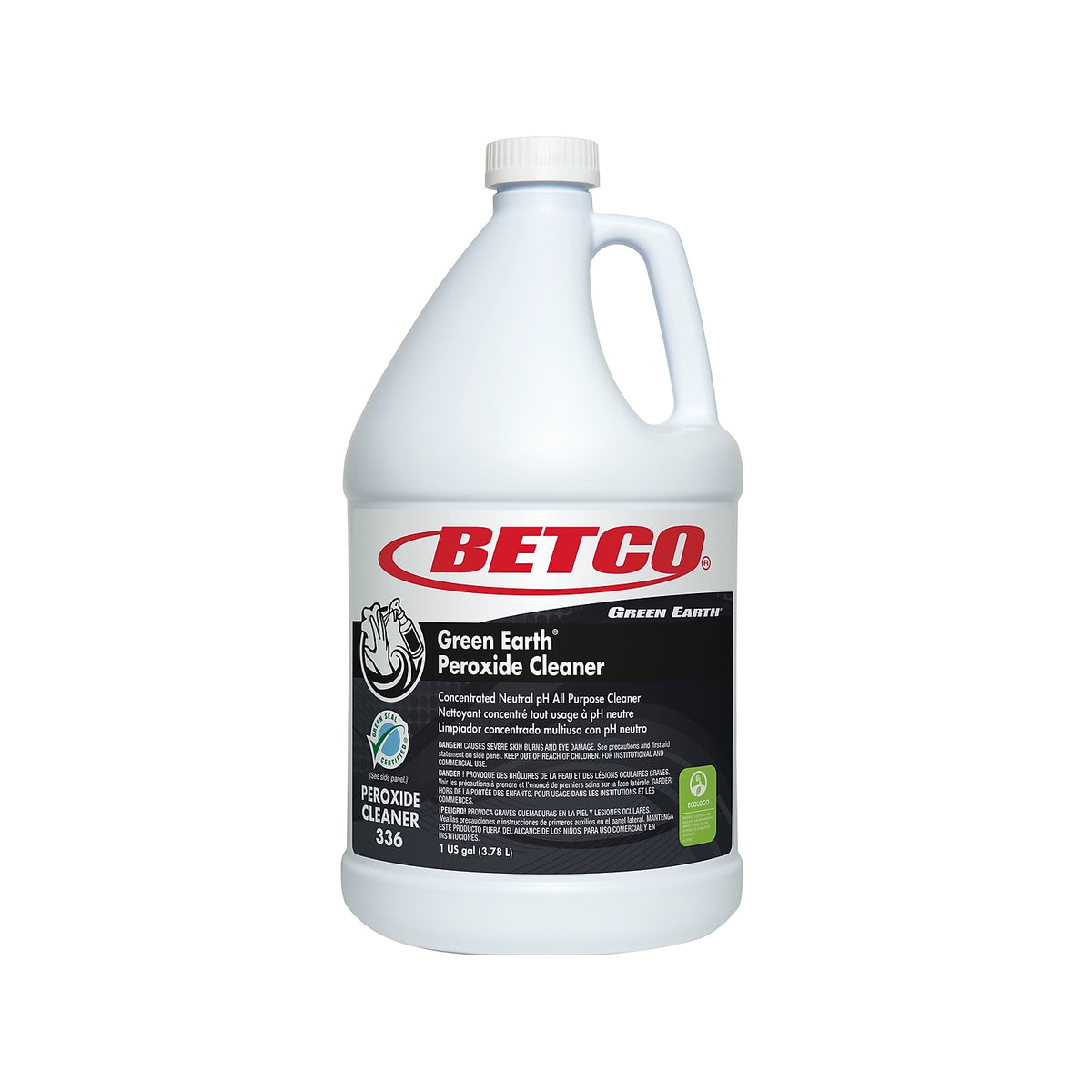 Betco Green Earth Peroxide Cleaner, Fresh Mint, 1 Gal, 4/Case — product photo; order quantity as listed