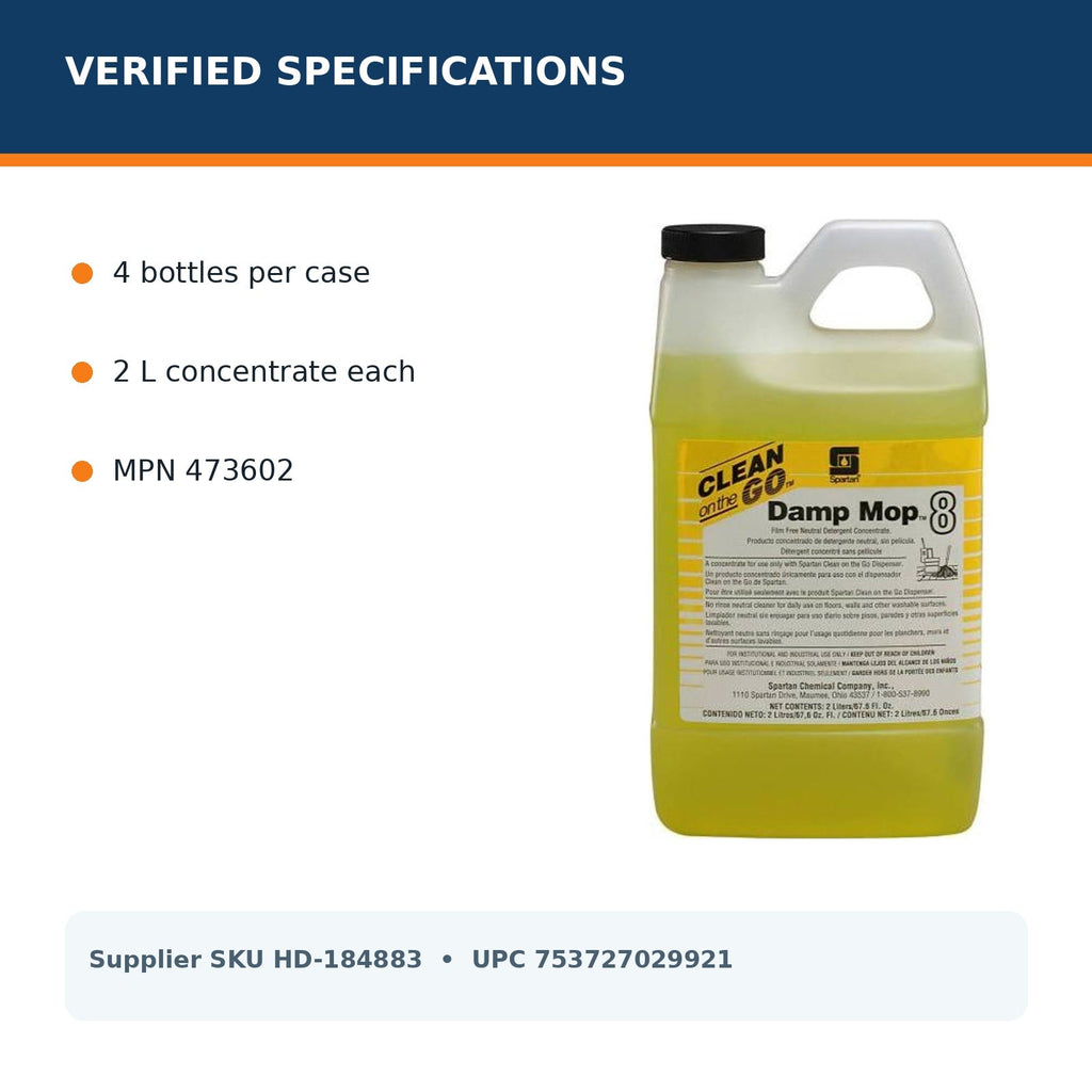 Spartan Damp Mop 2 L case verified specifications
