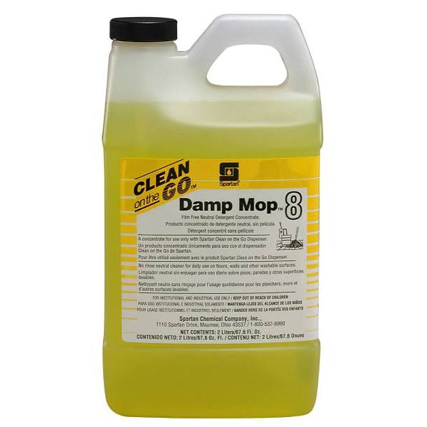 Spartan Damp Mop 473602 neutral floor cleaner, lemon, 2 liter, 4 case