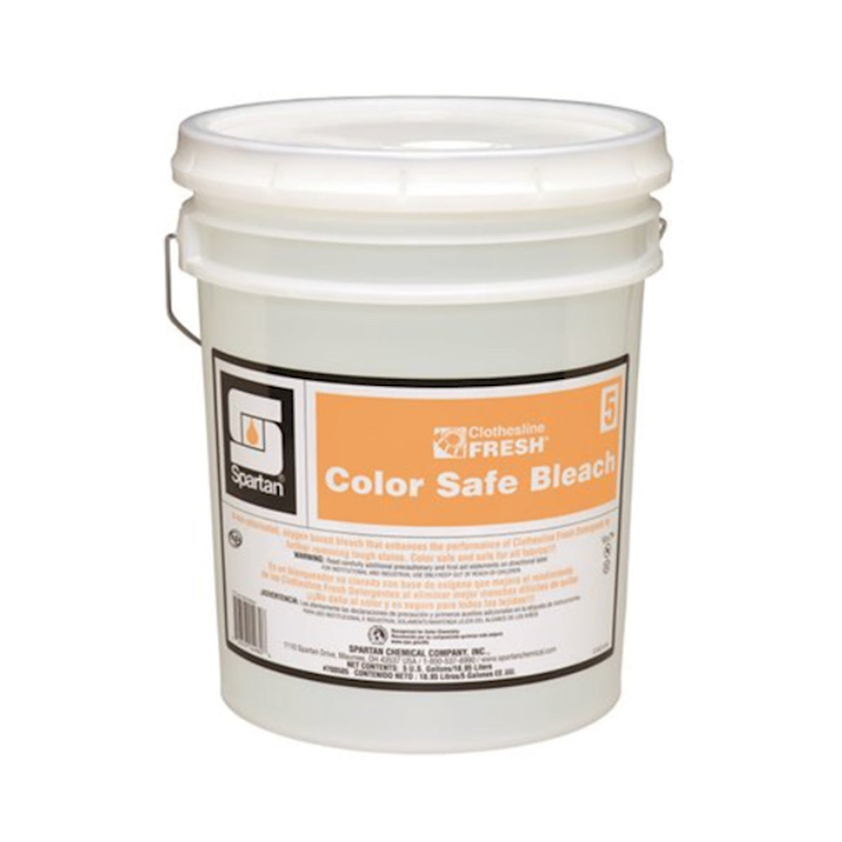 Spartan Clothesline Fresh Color-Safe Bleach, 5 gallon pail, MPN 700505