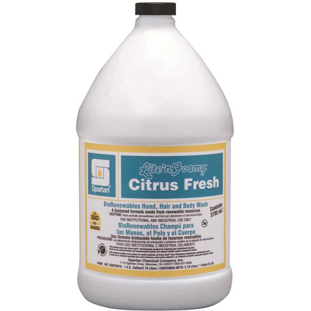 Spartan Lite’n Foamy Citrus Fresh Hand Soap, 1 gal, 4/Case — product photo