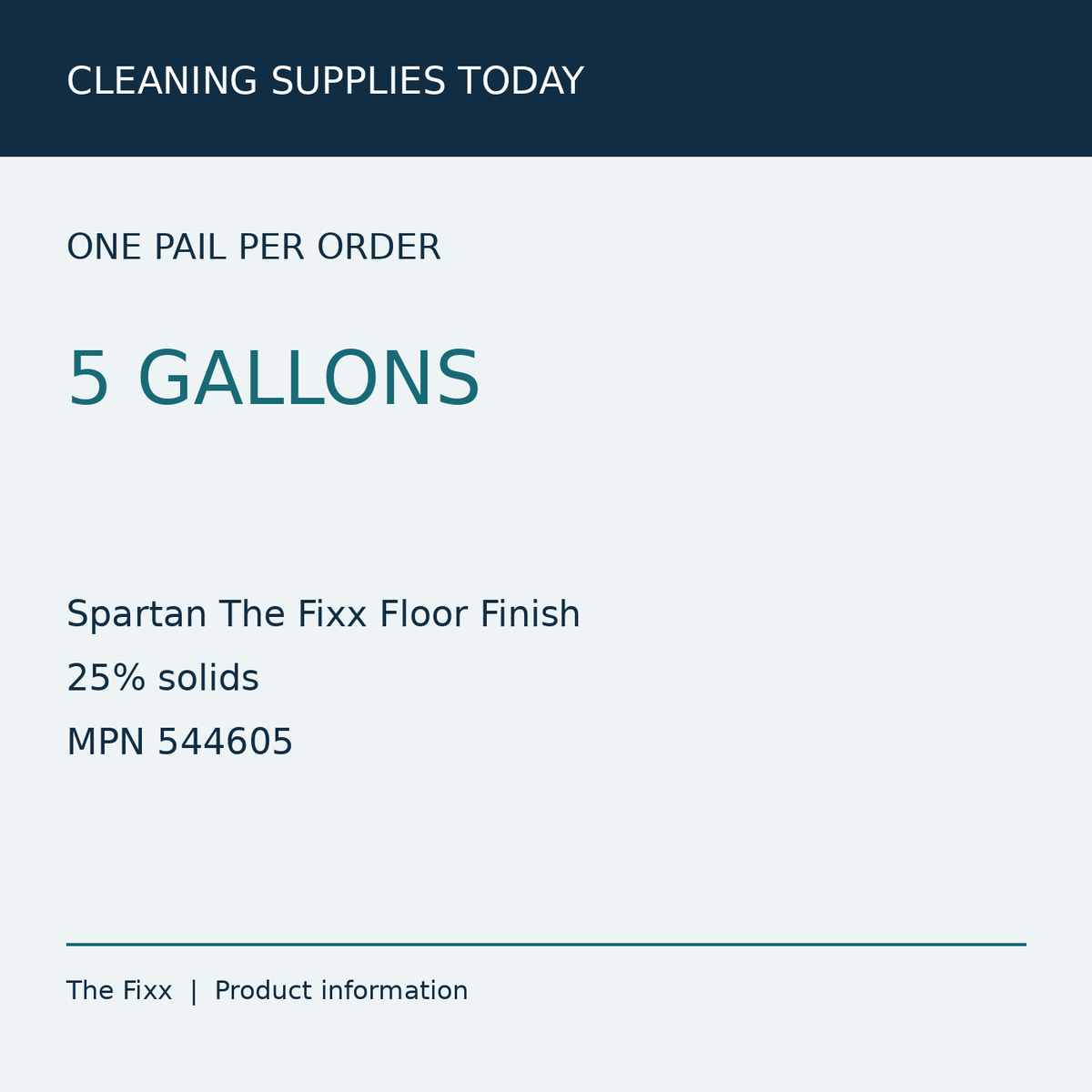 Spartan The Fixx 544605 pack information