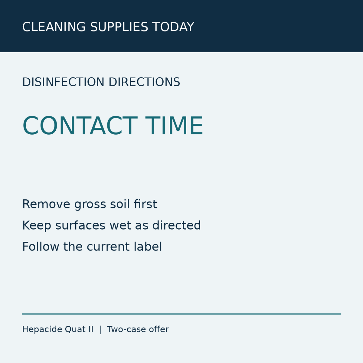 Spartan Hepacide Quat II two-case offer contact information