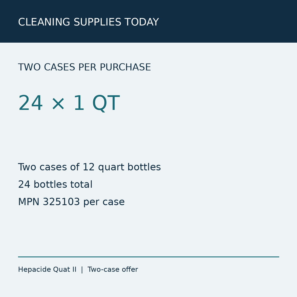 Spartan Hepacide Quat II two-case offer pack information