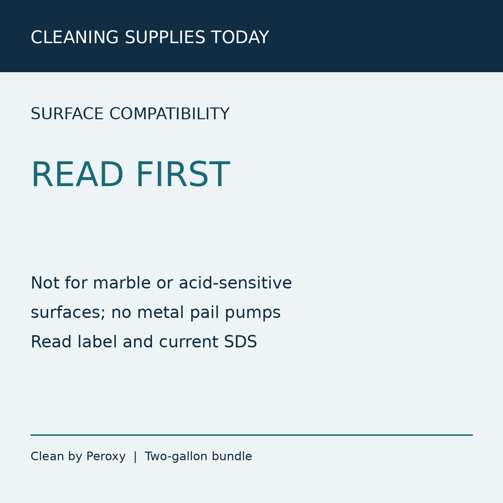 Spartan Clean by Peroxy two-gallon bundle care information